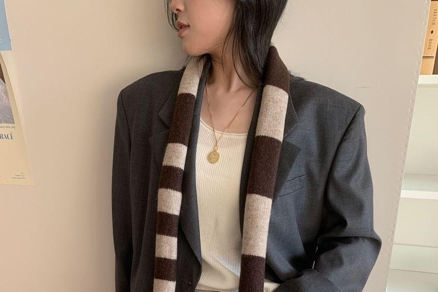 Striped Knit Scarf Product Image