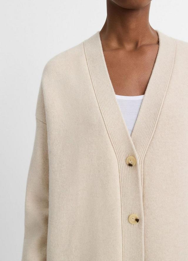 Double-Knit Wool-Blend Oversized Cardigan Product Image