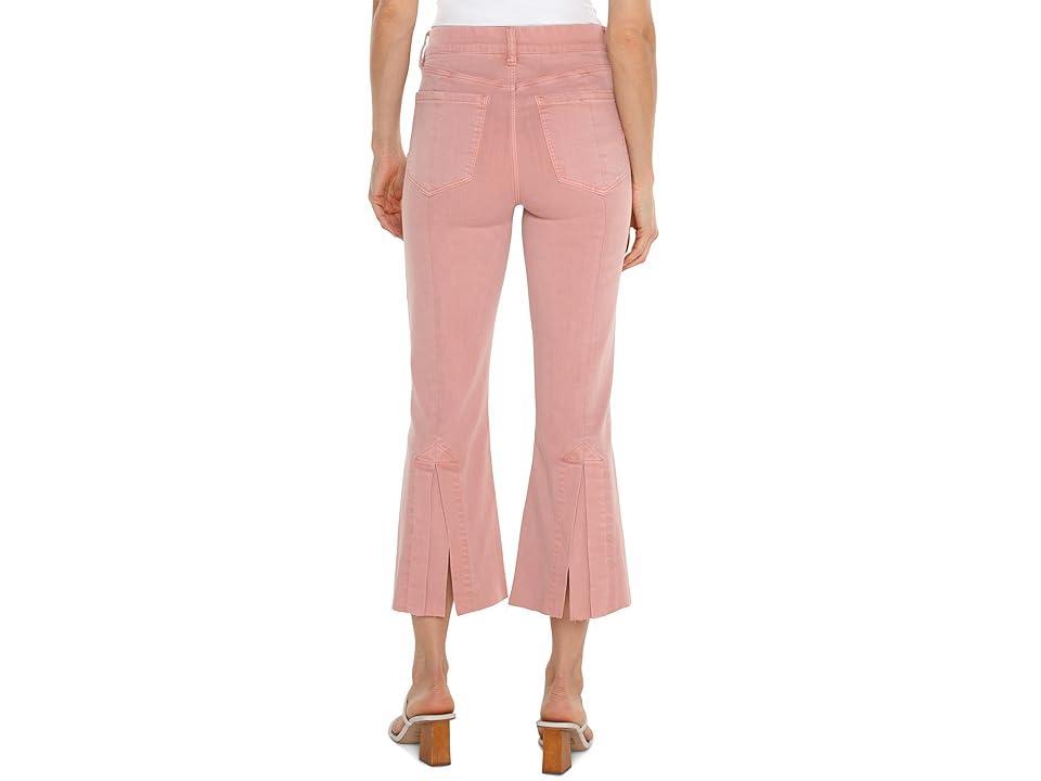 Liverpool Los Angeles Gia Glider Pull On Mid Rise Crop Flare with Back Pleat High Performance Denim (Rose Blush) Women's Jeans Product Image