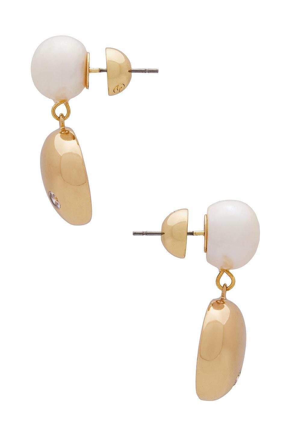 Large Polished Pebble Pearl Earrings Ettika Product Image