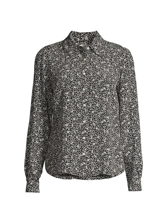 Womens Jacquelin Floral Silk-Blend Shirt Product Image