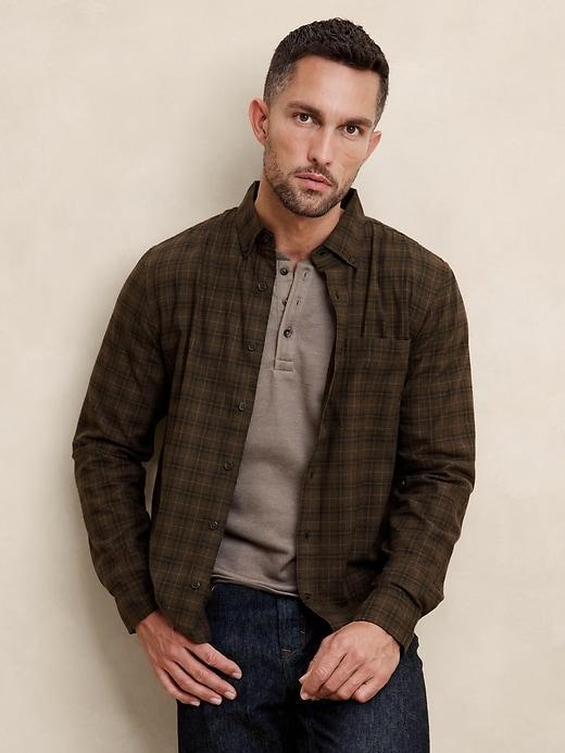 Slim Lightweight Flannel Shirt Product Image