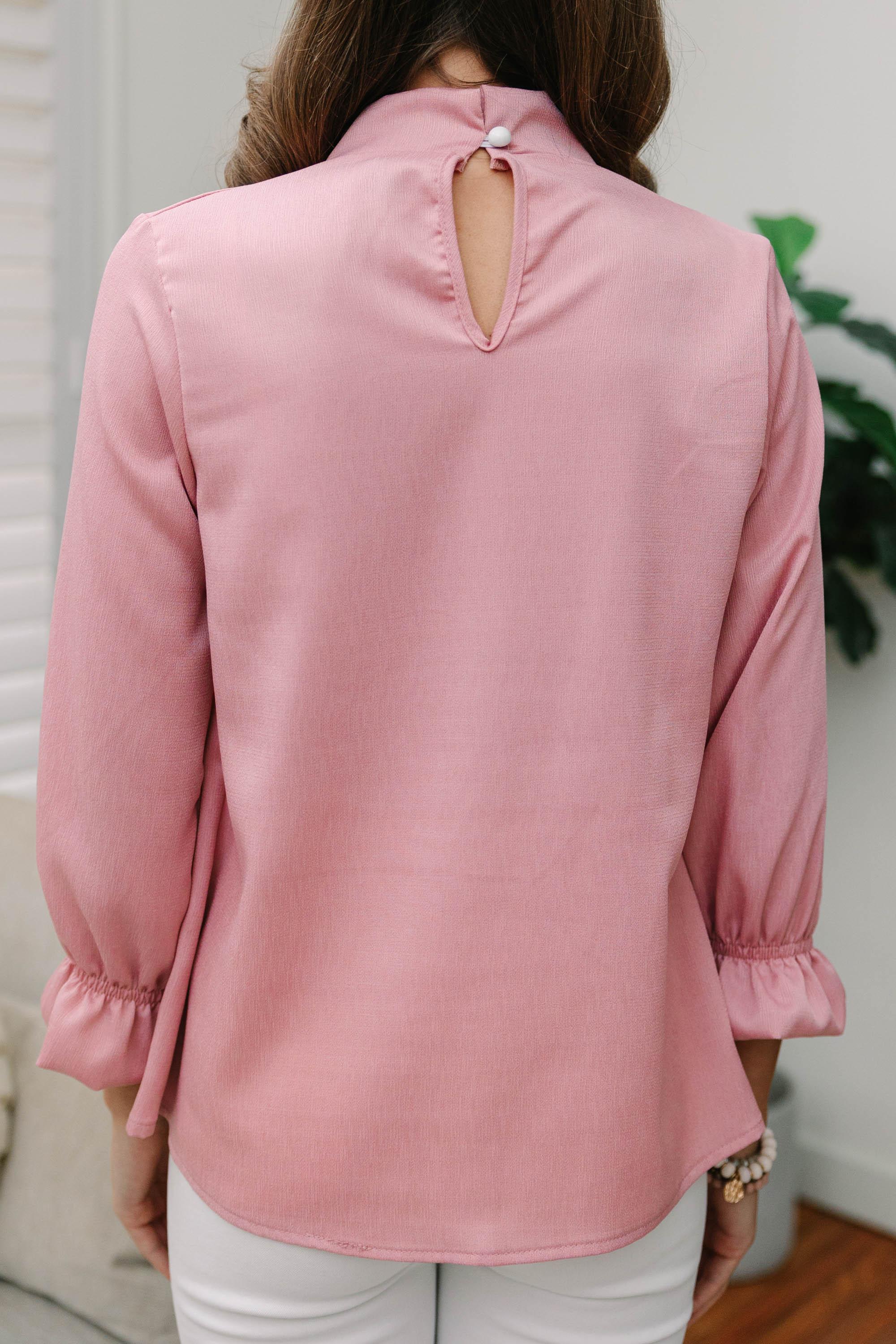 Tried And True Blush Pink Ruffled Blouse Female Product Image