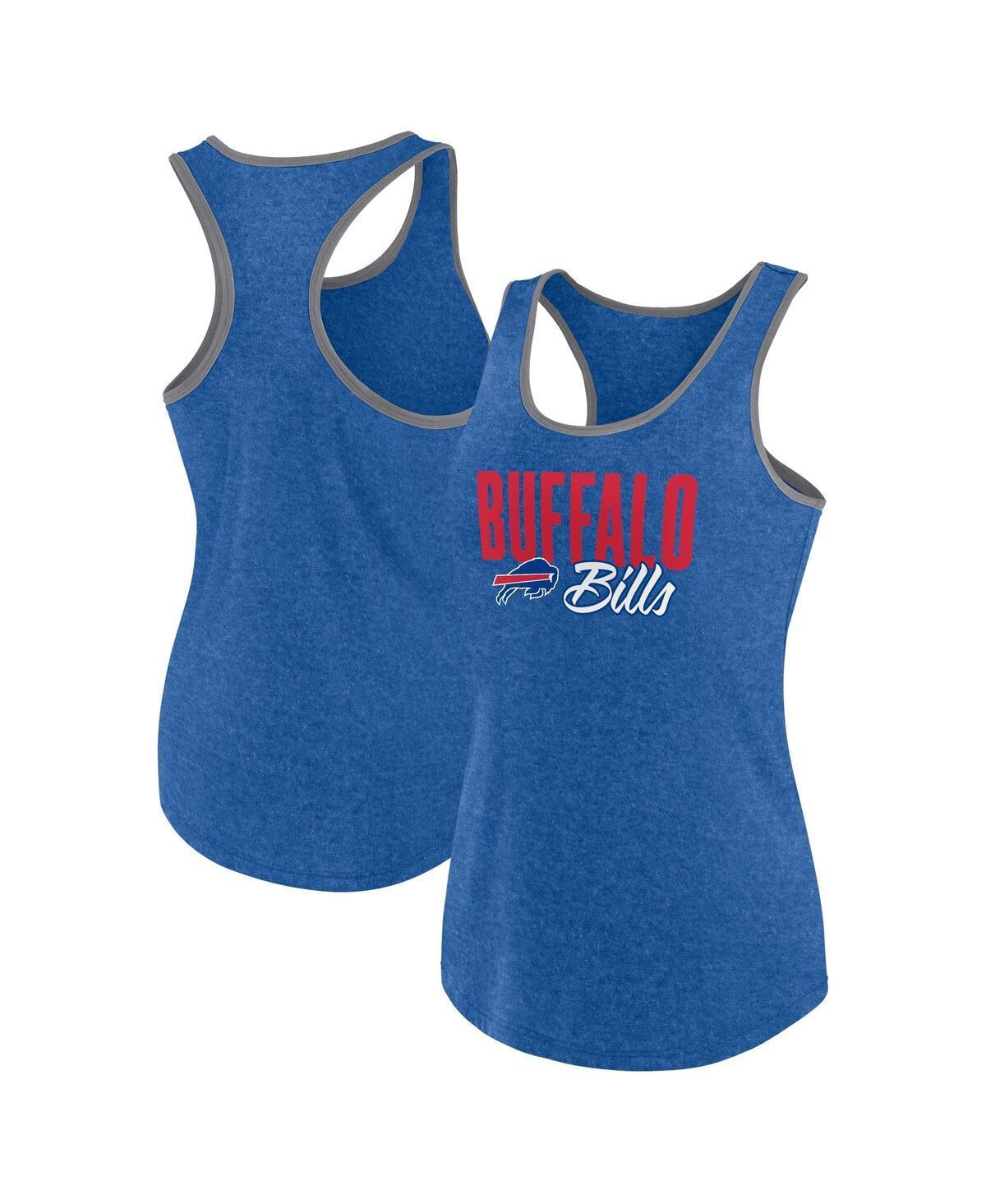 Fanatics Womens Heather Royal Buffalo Bills Fuel Racerback Tank Top Product Image