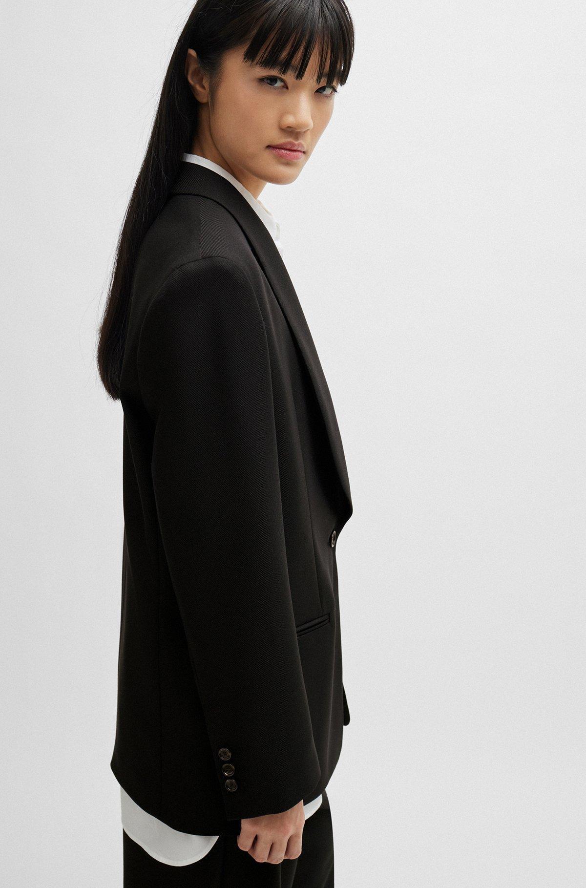 Oversize-fit jacket in virgin-wool twill Product Image