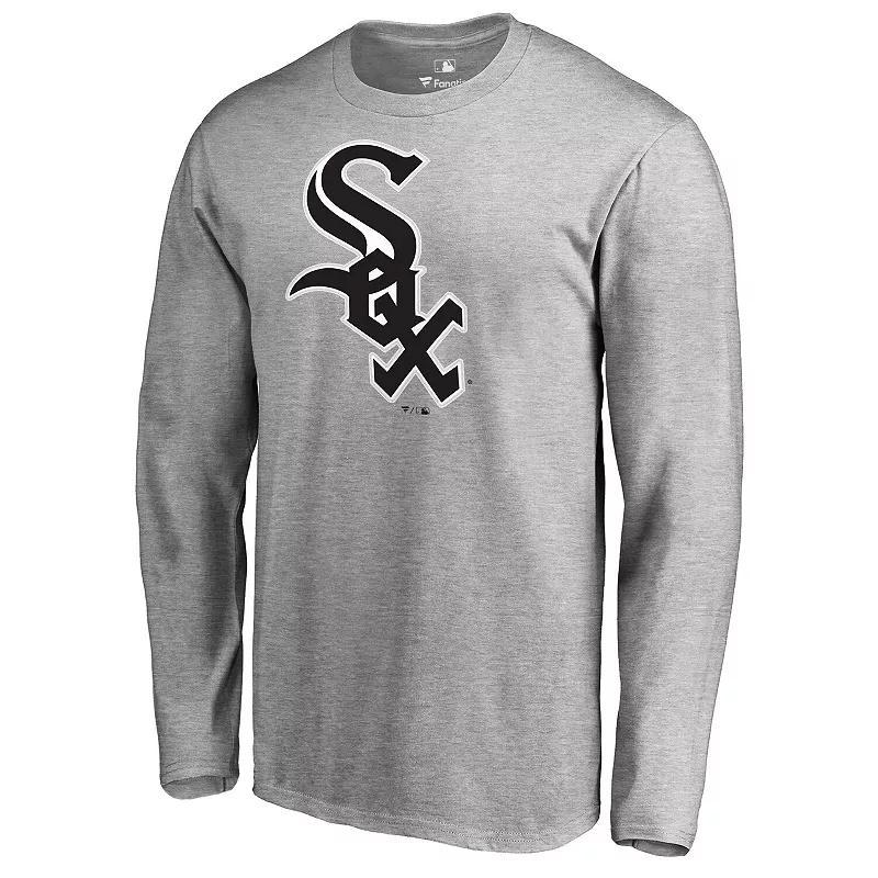 Mens Fanatics Branded Yoan Moncada Heather Gray Chicago White Sox Backer Long Sleeve T-Shirt Product Image