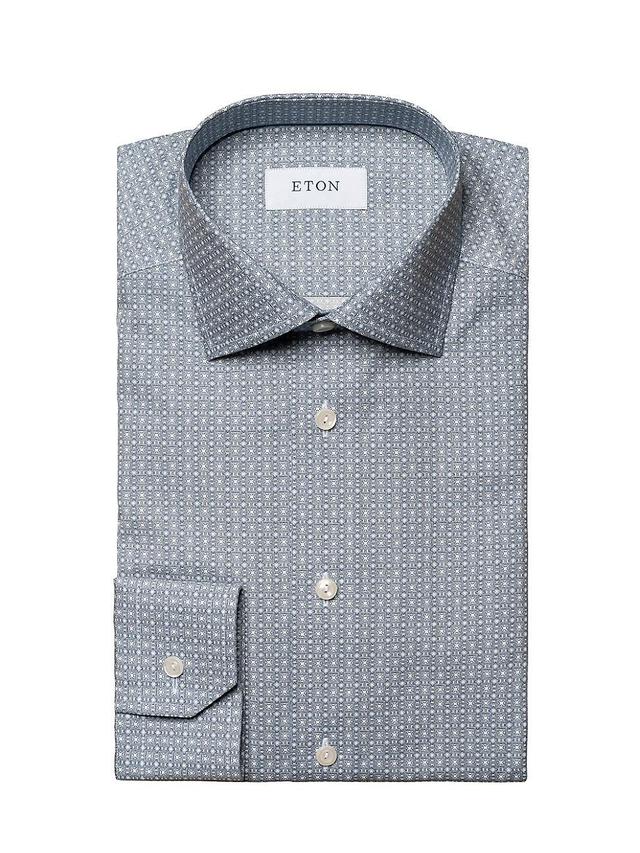 Mens Contemporary-Fit Geometric Dress Shirt Product Image