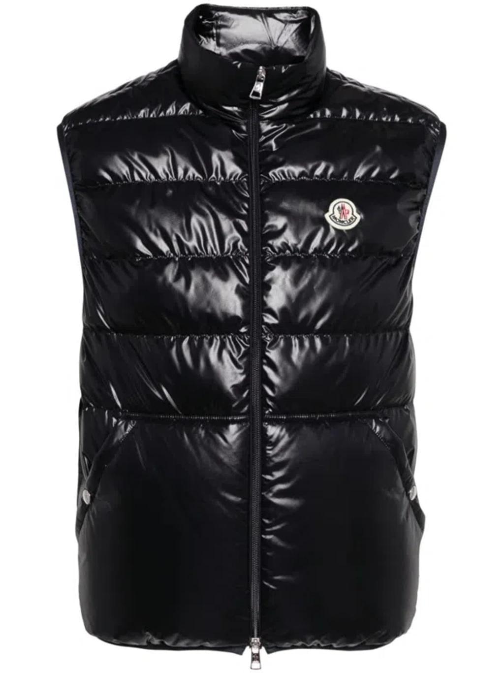 MONCLER Aube Tech Down Vest In Blue Product Image