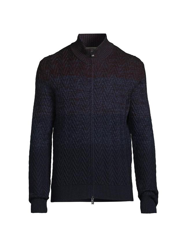 Mens Chevron-Knit Wool Jacket Product Image