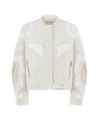 Womens Trimmed Bomber Jacket Product Image