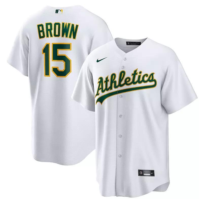 Nike Mens Seth Brown White Oakland Athletics Home Replica Jersey - White Product Image