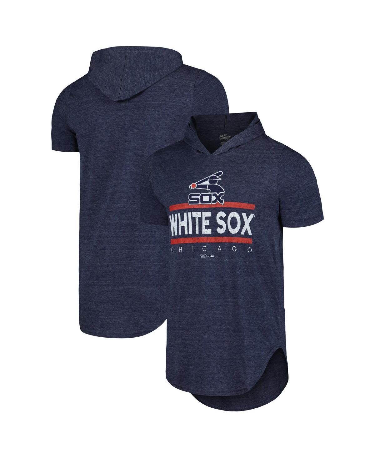 Mens Majestic Threads Chicago White Sox Tri-Blend Hoodie T-Shirt Blue Product Image