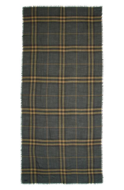 Giant Check Wool Scarf In Shadow Product Image