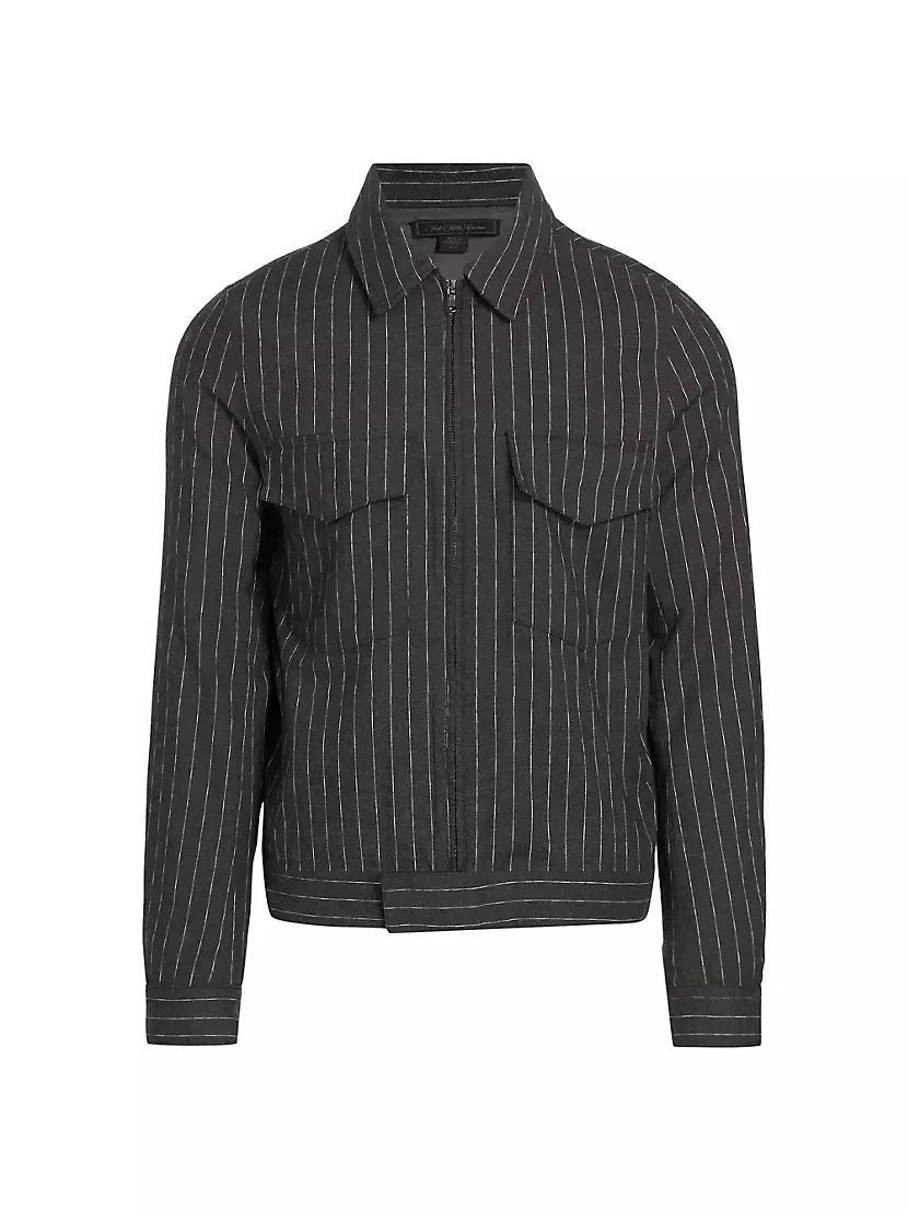 COLLECTION Pinstriped Shirt Jacket Product Image