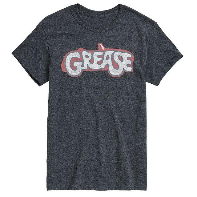 Big & Tall Grease Logo Tee, Mens Grey Product Image