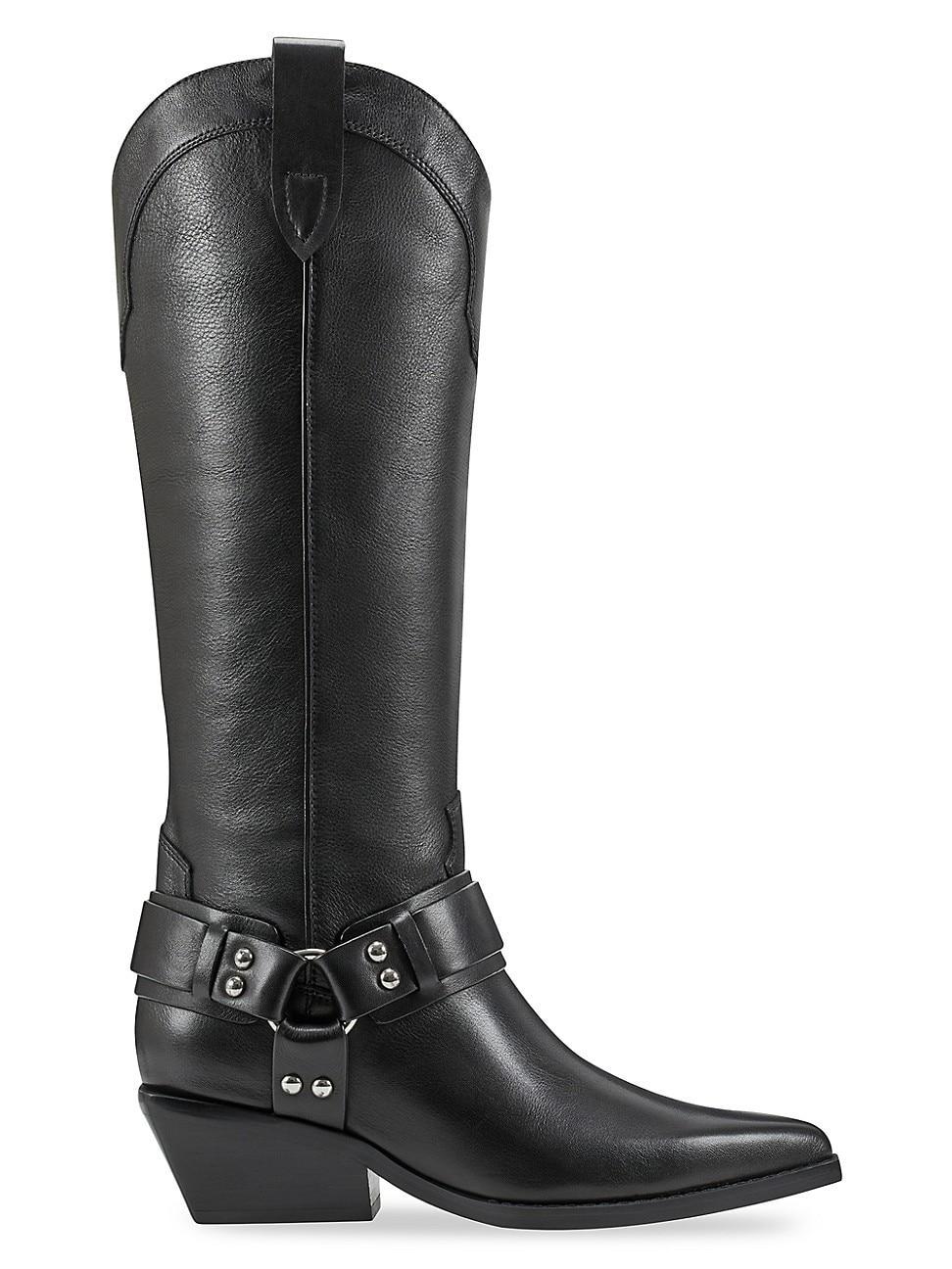 Womens Rally Leather Strap-and-Grommet Western Boots Product Image