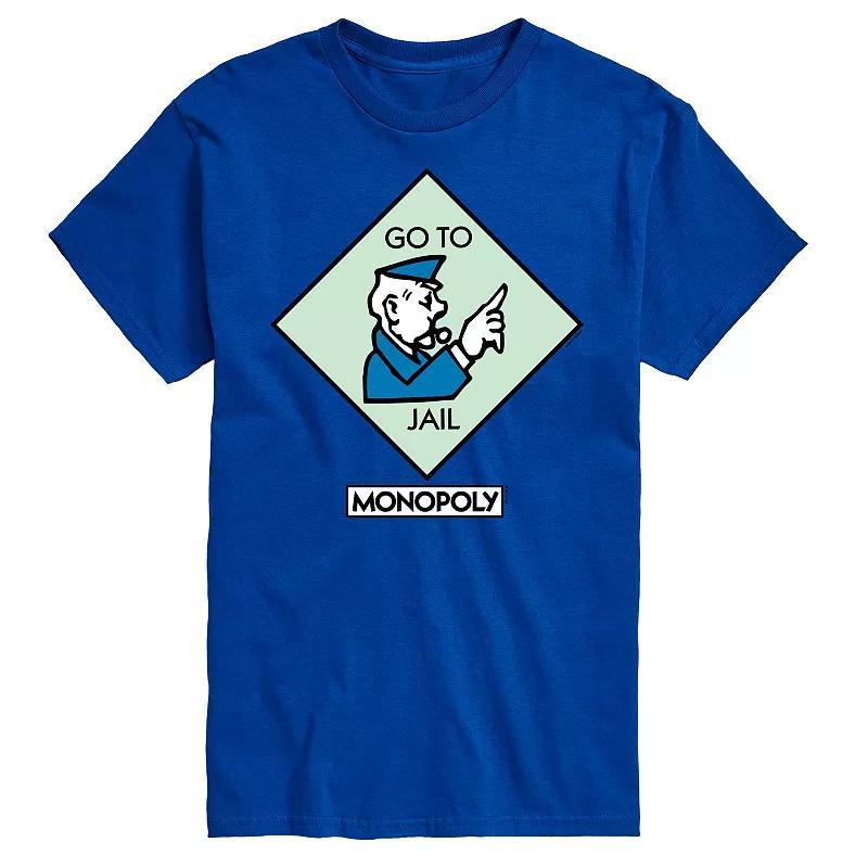 Big & Tall Monopoly Go To Jail Square Graphic Tee, Mens Product Image