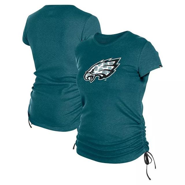 Womens New Era Midnight Philadelphia Eagles Ruched Side T-Shirt Product Image