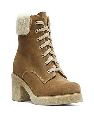 La Cannadienne Womens Zyna Shearling Trim High Heel Boots Product Image