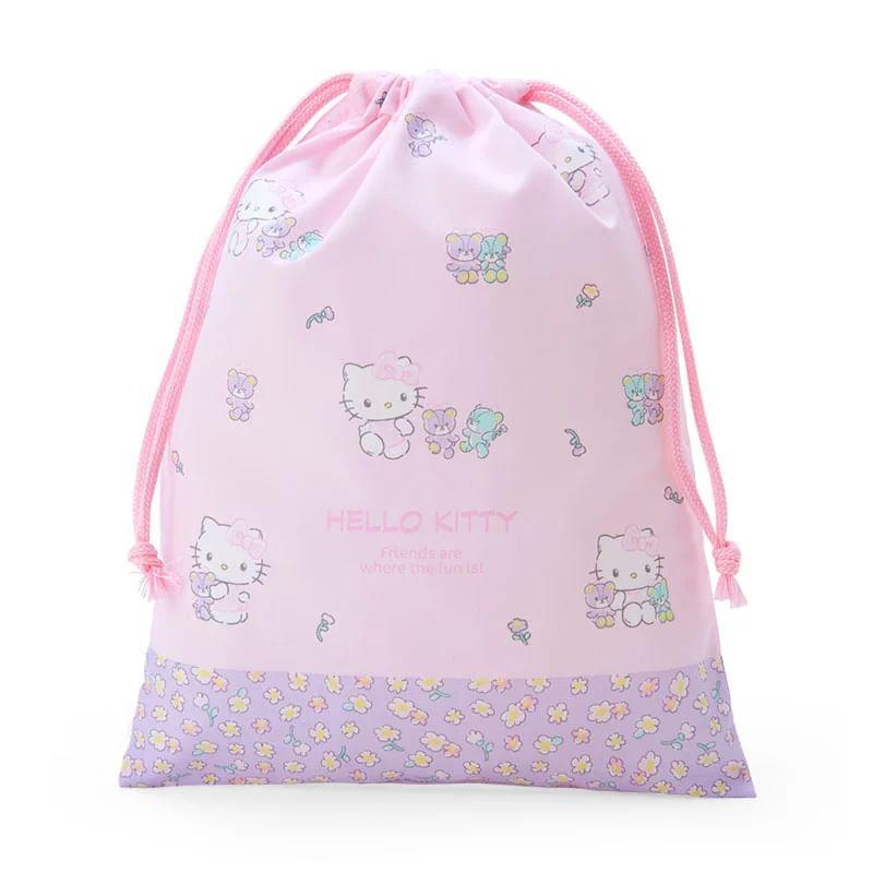 Hello Kitty Flower Medium Drawstring Bag Product Image