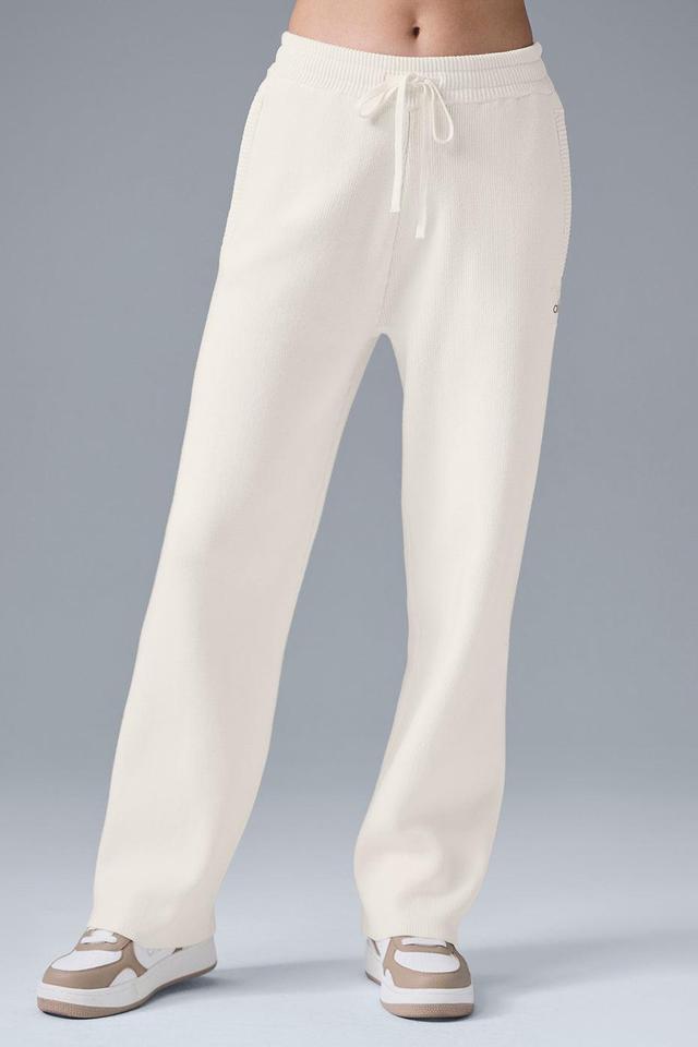 Scholar Straight Leg Sweatpant - Ivory Female Product Image