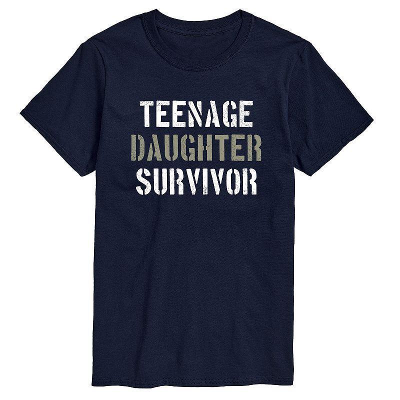 Mens Teenage Daughter Survivor Tee Blue Product Image