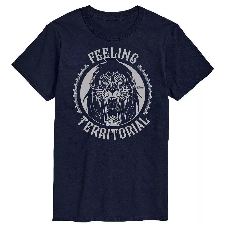 Disney Villains Scar Mens Feeling Territorial Graphic Tee Blue Product Image