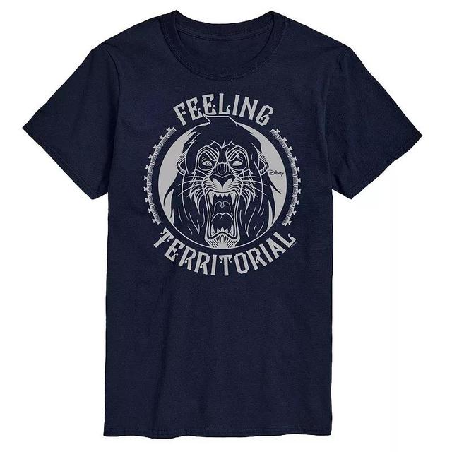 Disney Villains Scar Mens Feeling Territorial Graphic Tee Blue Product Image