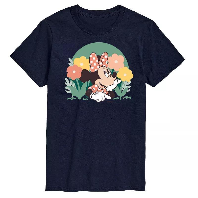 Disneys Minnie Mouse Mens Flowers Graphic Tee Product Image