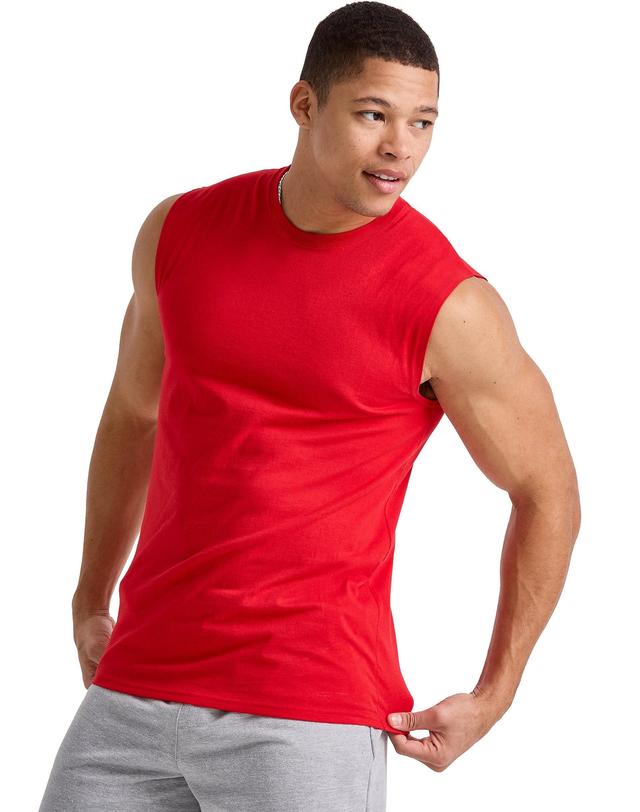 Hanes Essentials Mens Muscle Tank Champion Scarlet M Product Image