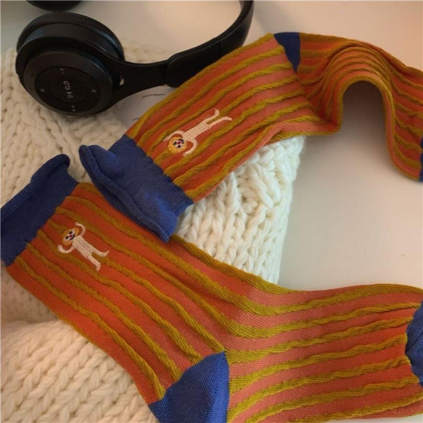 Striped Crew Socks Product Image