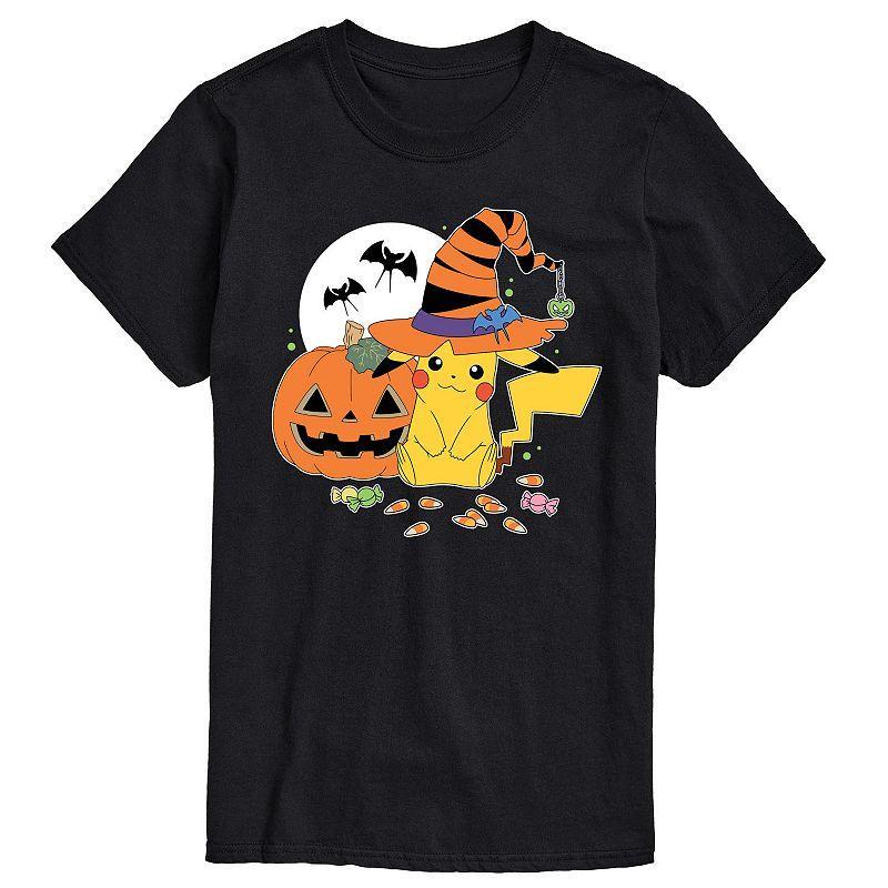 Big & Tall Pokemon Witch Pikachu With Candy Graphic Tee, Mens Product Image