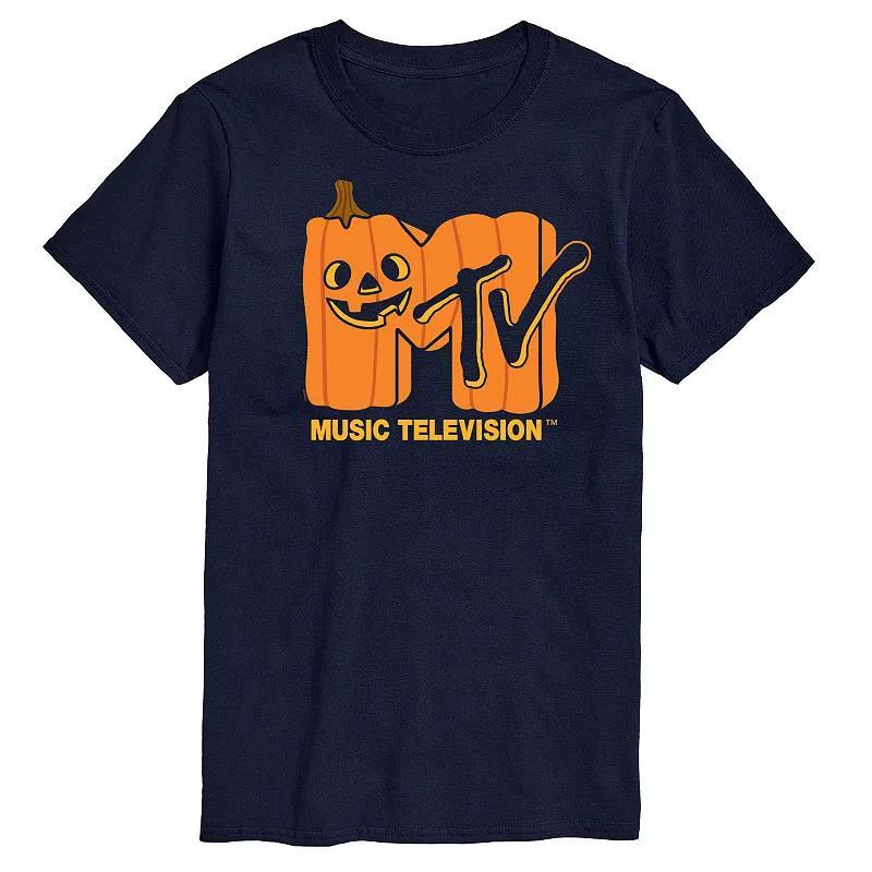 Mens MTV Jack OLantern Logo Graphic Tee Blue Product Image