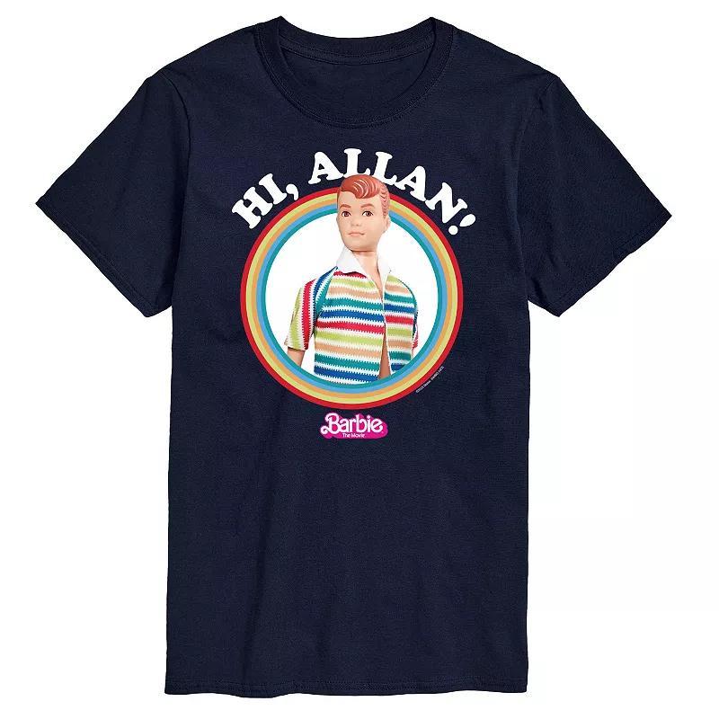 Big & Tall Barbie The Movie Theatrical Hi Allan Graphic Tee, Mens Blue Product Image