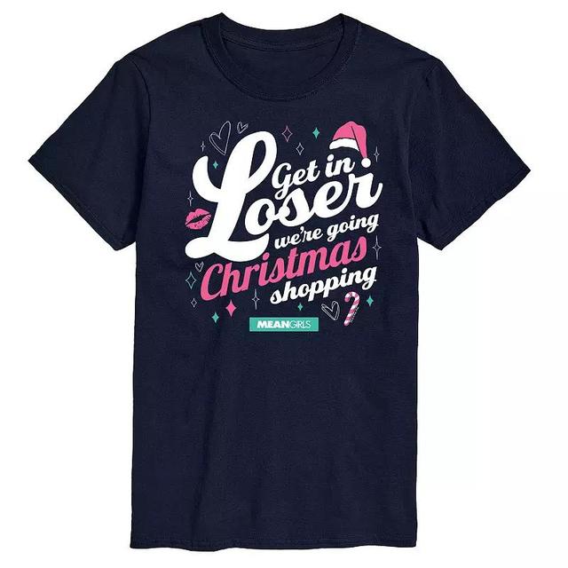 Mens Mean Girls Get In Loser Christmas Graphic Tee Blue Product Image