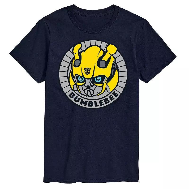 Mens Transformers Bumblebee Badge Graphic Tee Blue Product Image