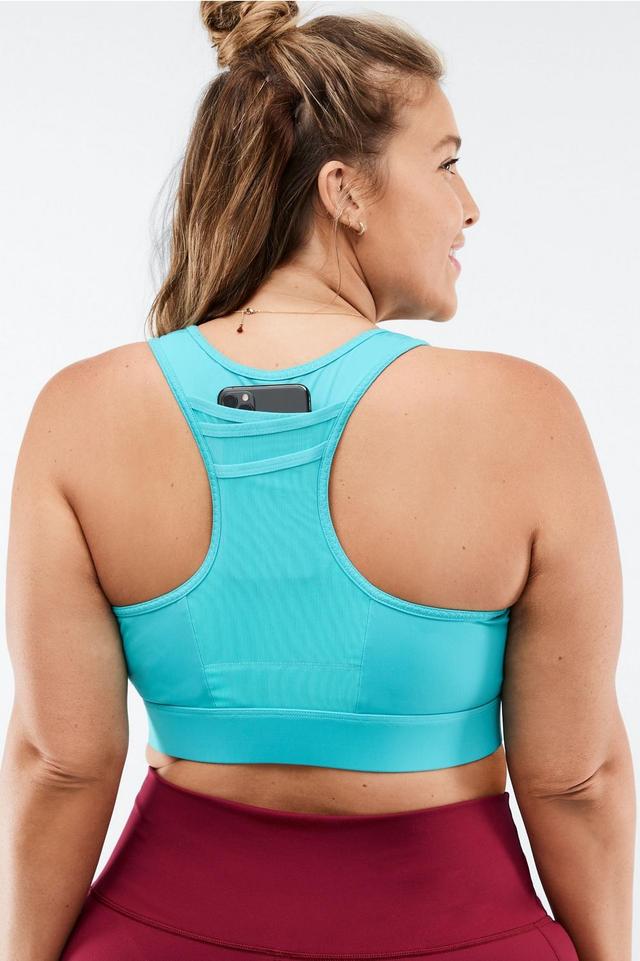 Fabletics Trinity High Impact Sports Bra Womens blue plus Size 4X Product Image