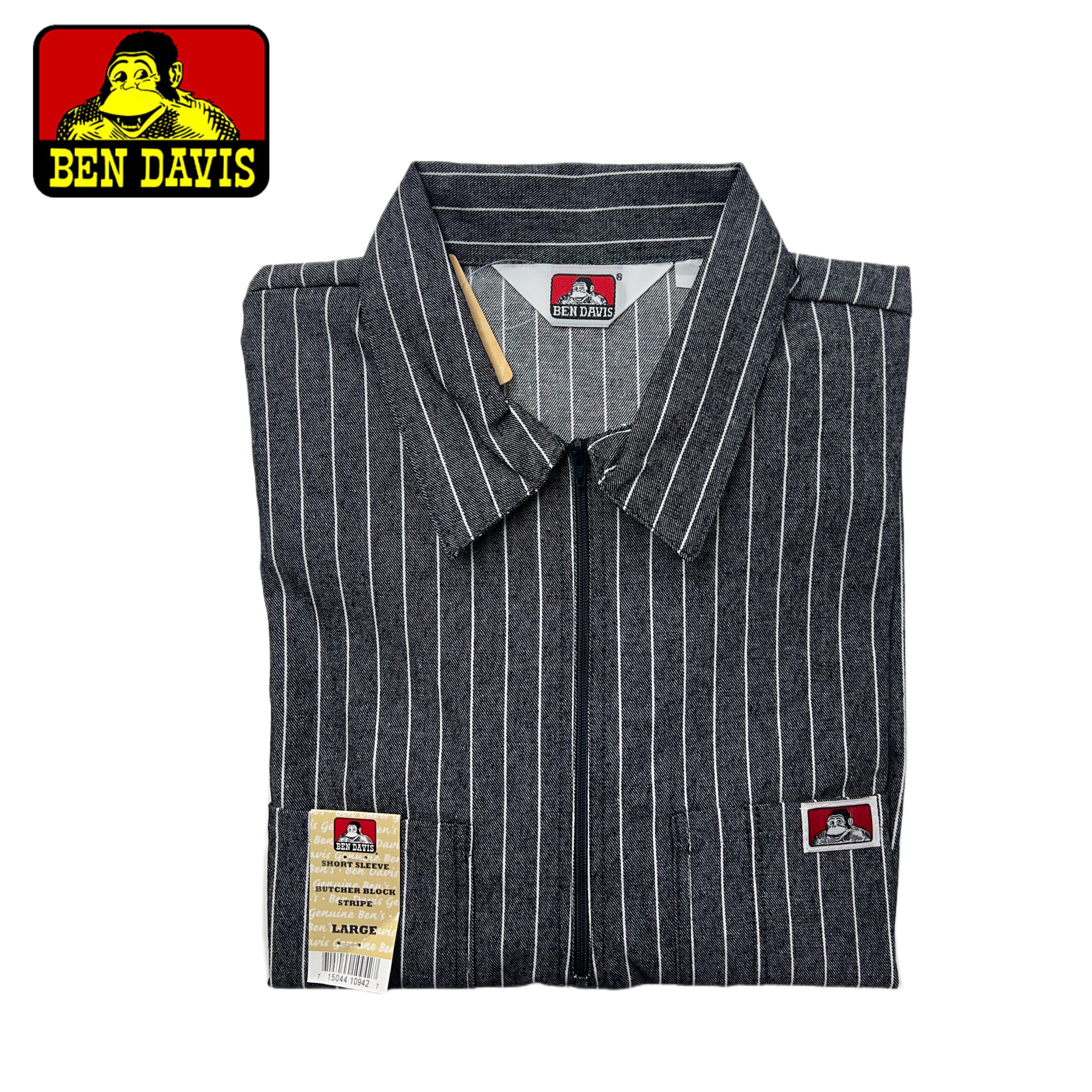 Ben Davis Short Sleeve Striped 1/2 Zip Shirt Male Product Image