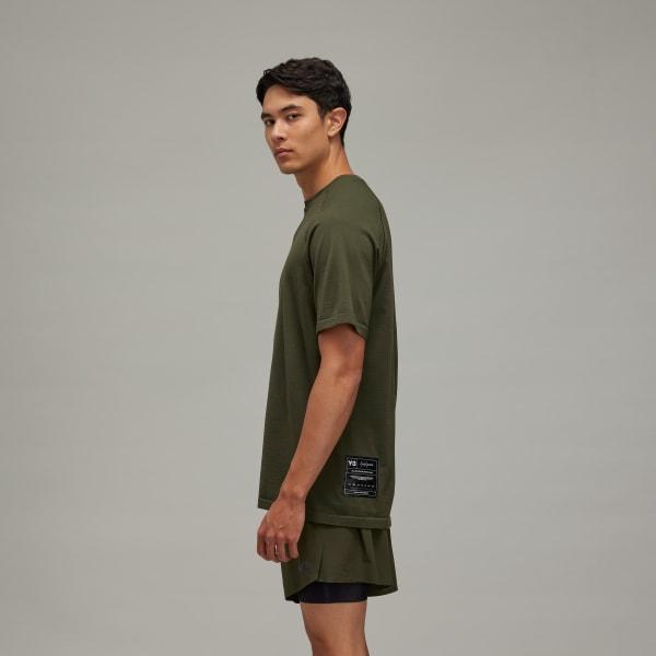 adidas Y-3 Running Short Sleeve Tee Night Cargo L Mens Product Image