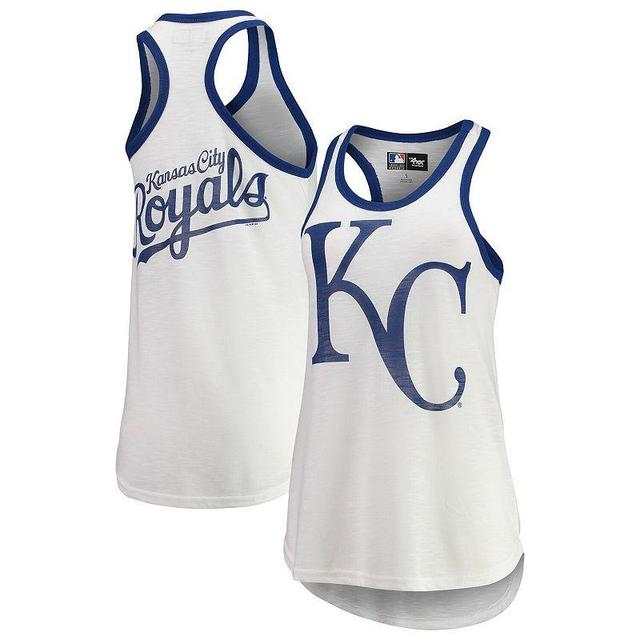 Womens G-III 4Her by Carl Banks White Kansas City Royals Tater Racerback Tank Top Product Image