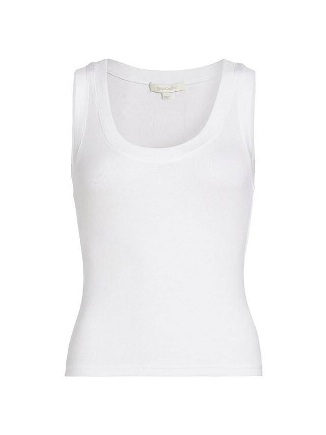 Womens Scoopneck Rib-Knit Tank Product Image