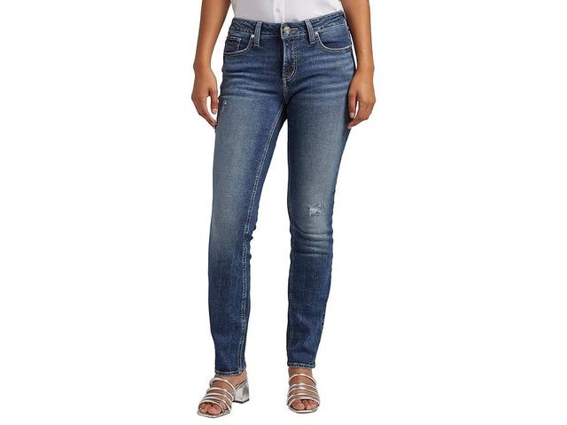 Silver Jeans Co. Elyse Mid-Rise Straight Leg Jeans L03403CAA305 (Indigo) Women's Jeans Product Image