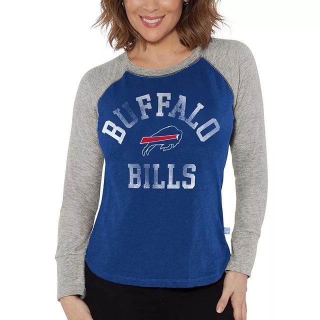 Womens G-iii 4Her by Carl Banks Royal Buffalo Bills Waffle Knit Raglan Long Sleeve T-shirt - Royal Product Image