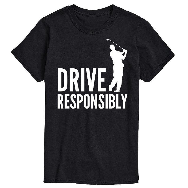 Big & Tall Drive Responsibly Golfer Graphic Tee, Mens Product Image