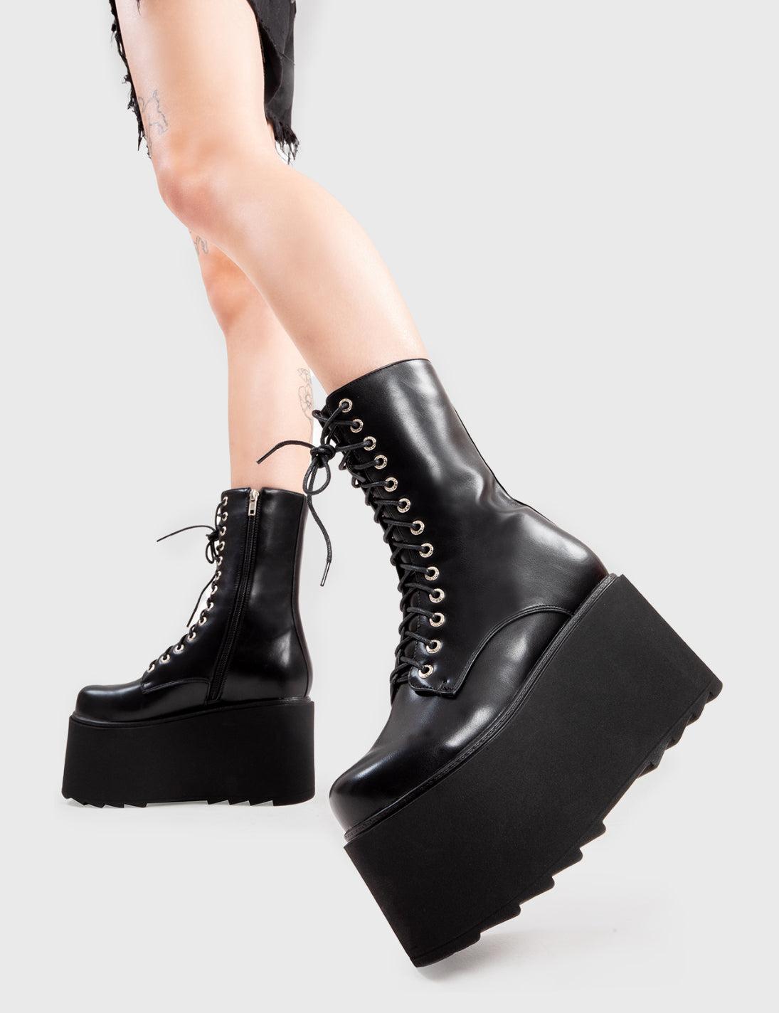 Steady Chunky Platform Ankle Boots Product Image