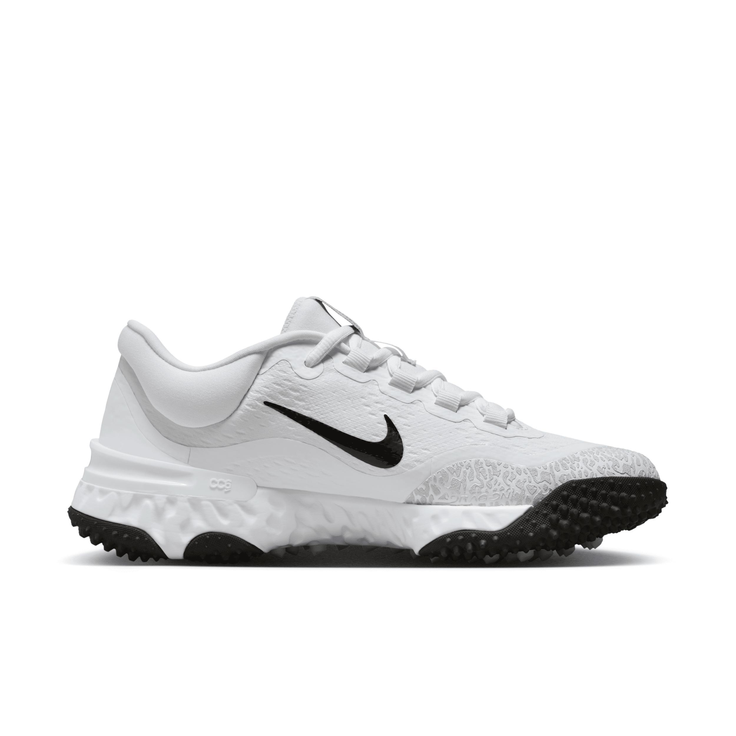 Nike Womens Nike Alpha Huarache Elite 4 TF - Womens Baseball Shoes White/Black/Photon Dust Product Image