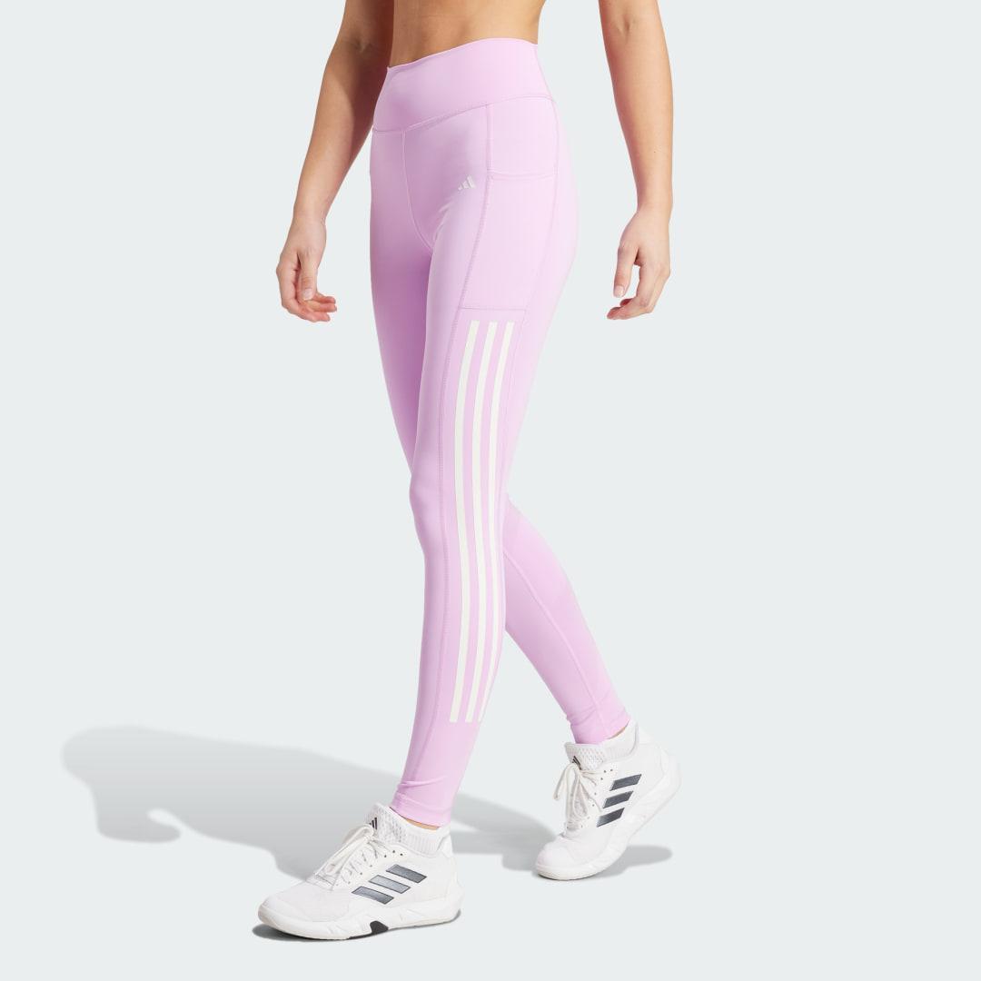 adidas Optime 3-Stripes Full-Length Leggings Aurora Black S Womens Product Image