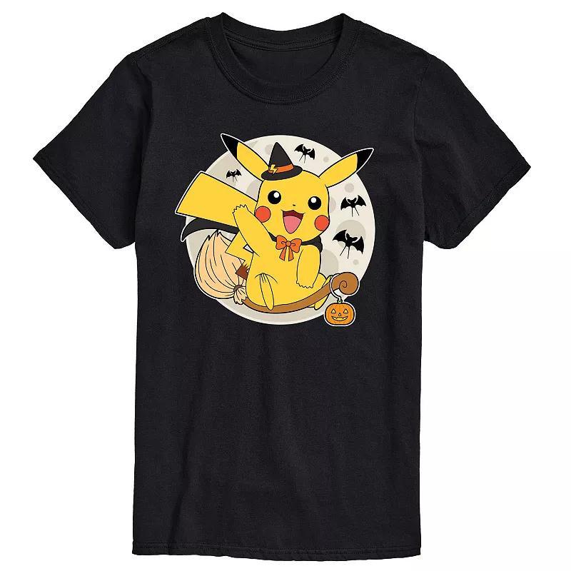 Big & Tall Pokemon Pikachu Moon Witch Graphic Tee, Mens Product Image