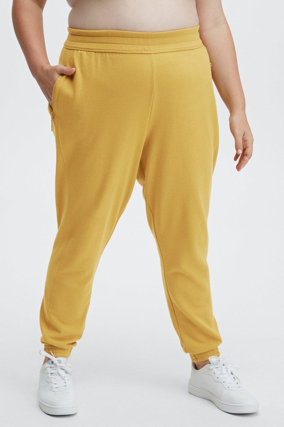 Fabletics Eco-Conscious Slim Sweatpant Womens yellow plus Size 3X Product Image