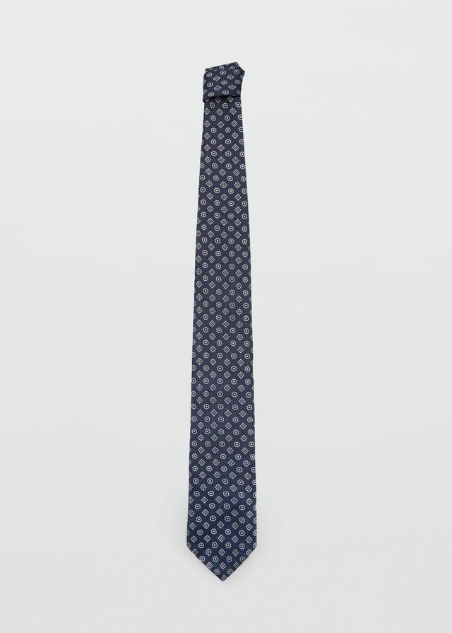 MANGO MAN - 100% mulberry silk diamond print tie - One size - Men Product Image